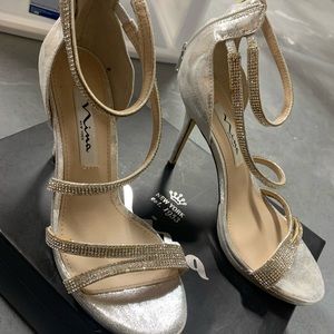 Nina silver heels